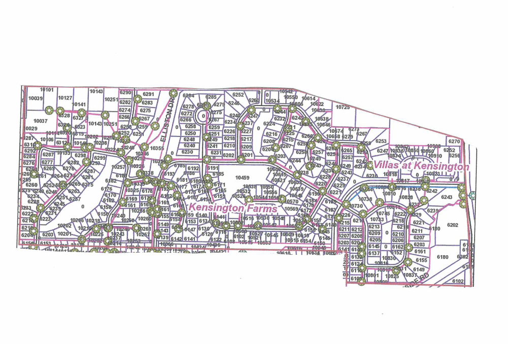 Sewer Work in Kensington Farms & Villas at Kensington City of